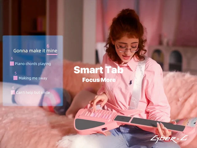 Đàn Guitar Enya Cyber G Stringless Keyboard Module, Pink