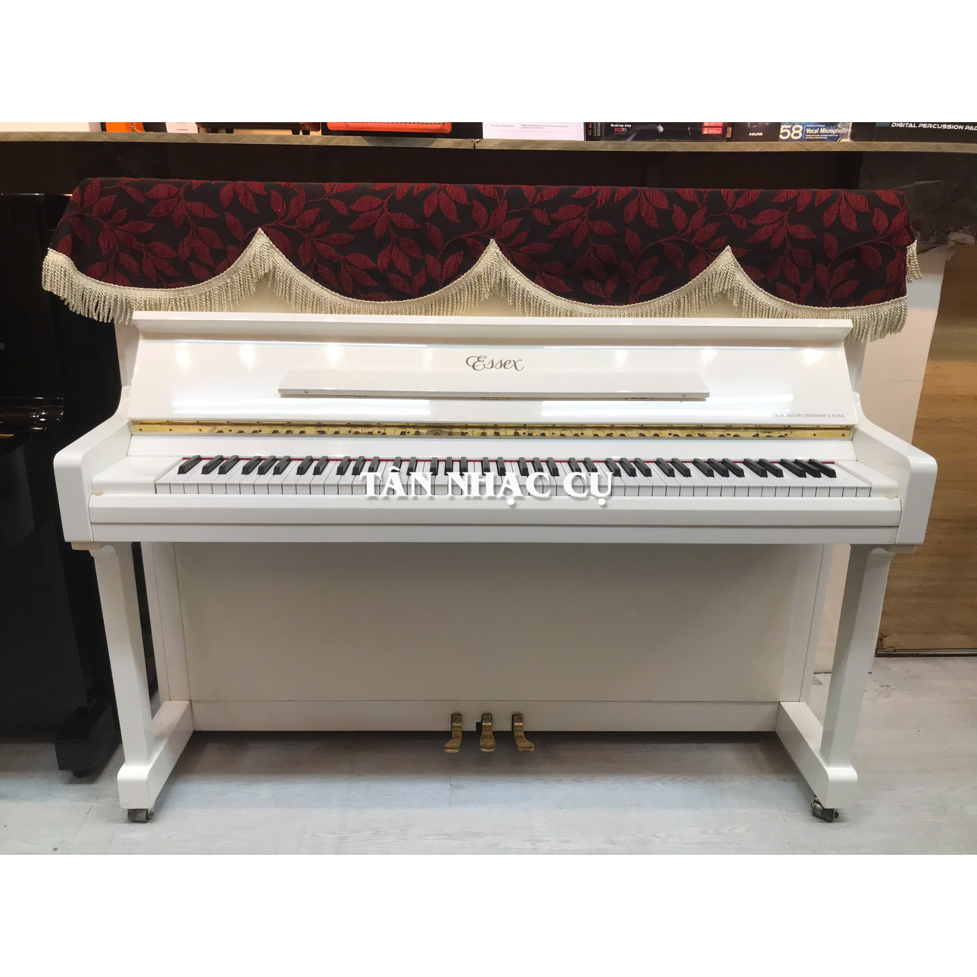 Đàn Piano Cơ Upright Essex EUP123E, Polish White