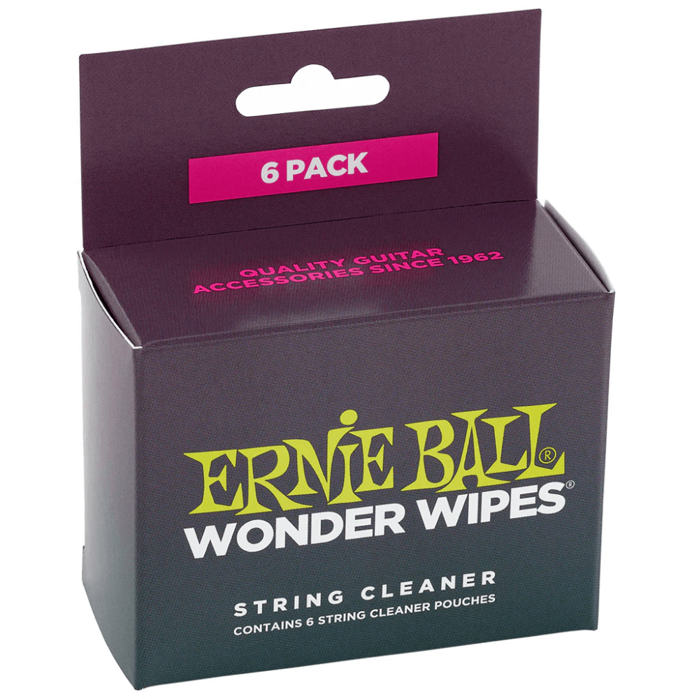 khăn Lau Đàn Guitar Ernie Ball 4277 Wonder Wipes String Cleaner, 6-Pack