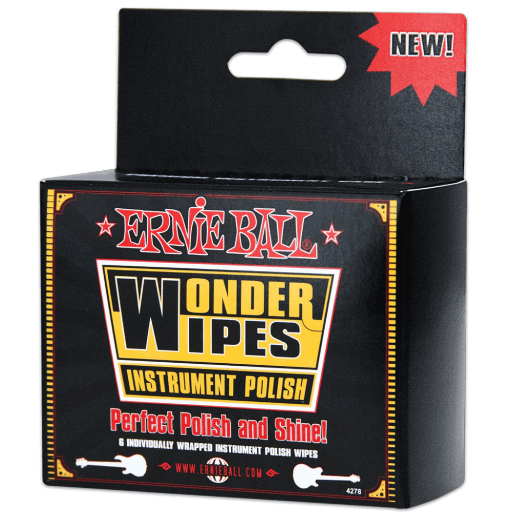 Khăn Lau Đàn Guitar Ernie Ball 4278 Wonder Wipes Instrument Polish, 6-Pack