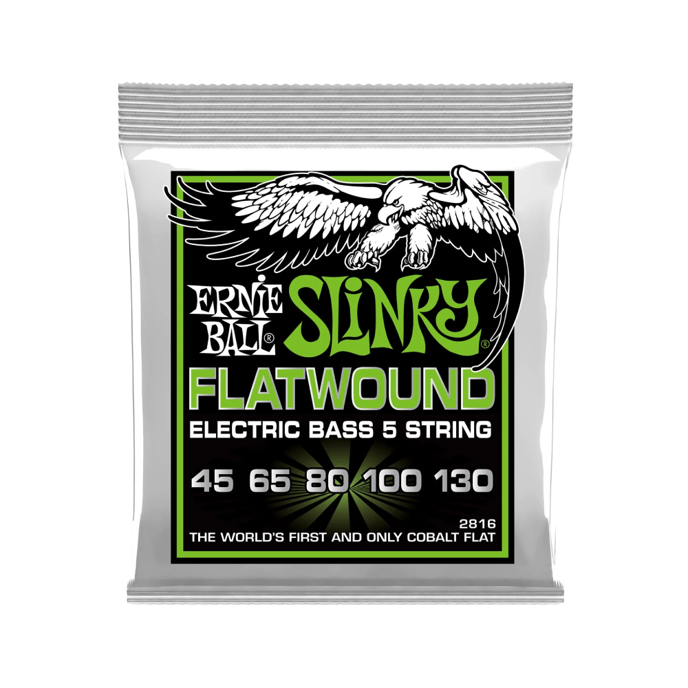 Dây Đàn Guitar Bass Ernie Ball Regular Slinky 5-String Flatwound, 45-130