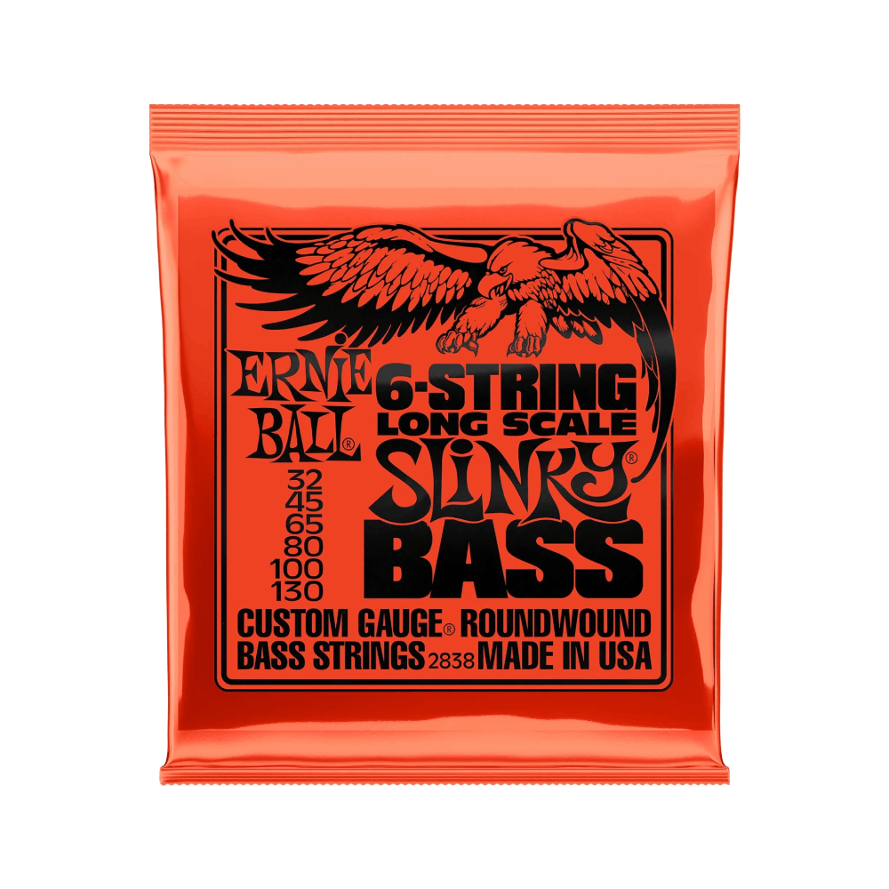 Dây Đàn Guitar Điện Ernie Ball Slinky Long Scale 6-String Nickel Wound, 32-130