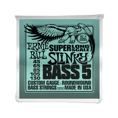 Dây Đàn Guiatr Bass Ernie Ball Bass 5 Slinky Super Long Scale, 45-130
