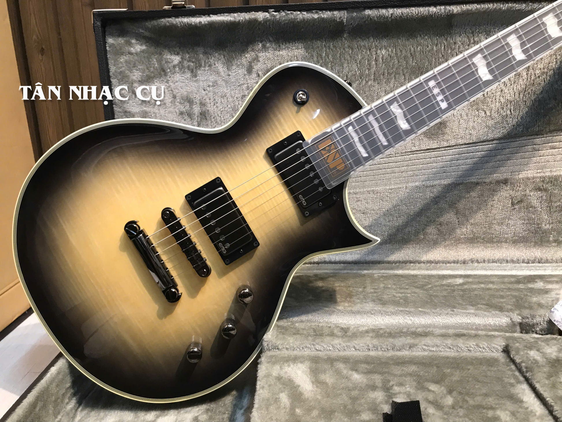 Đàn Guitar Điện ESP E-II ECLIPSE Full Thickness, Black Natural Burst