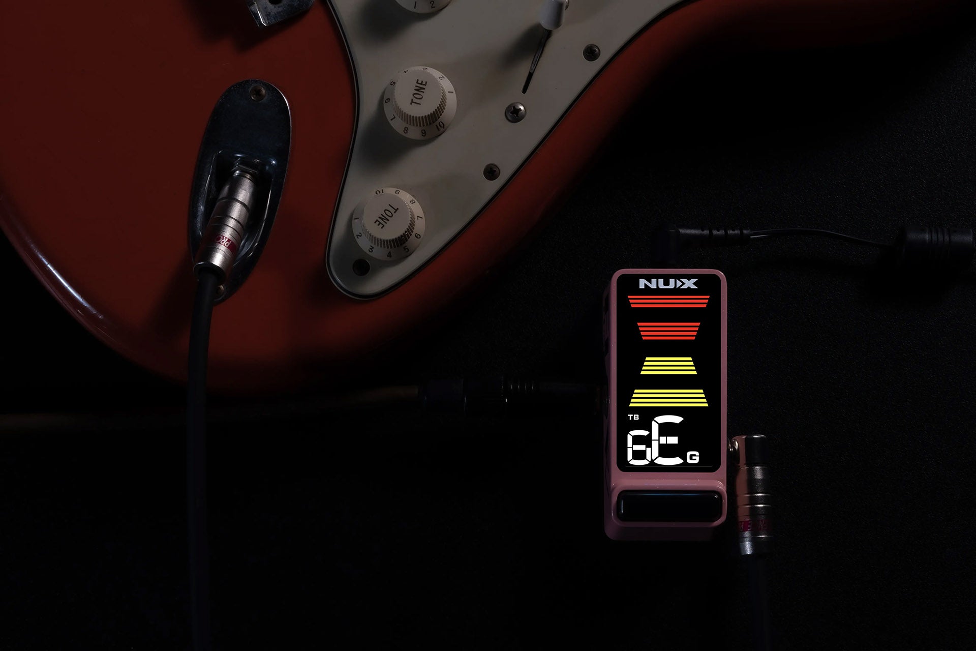 Pedal Guitar Nux Flow Tune MKII, Pedal Tuner, Blue