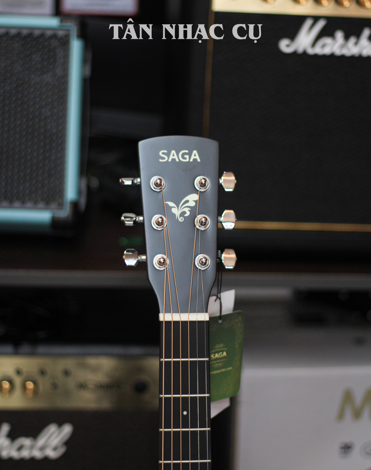 Đàn Guitar Saga GS600E Acoustic, Natural w/Bag