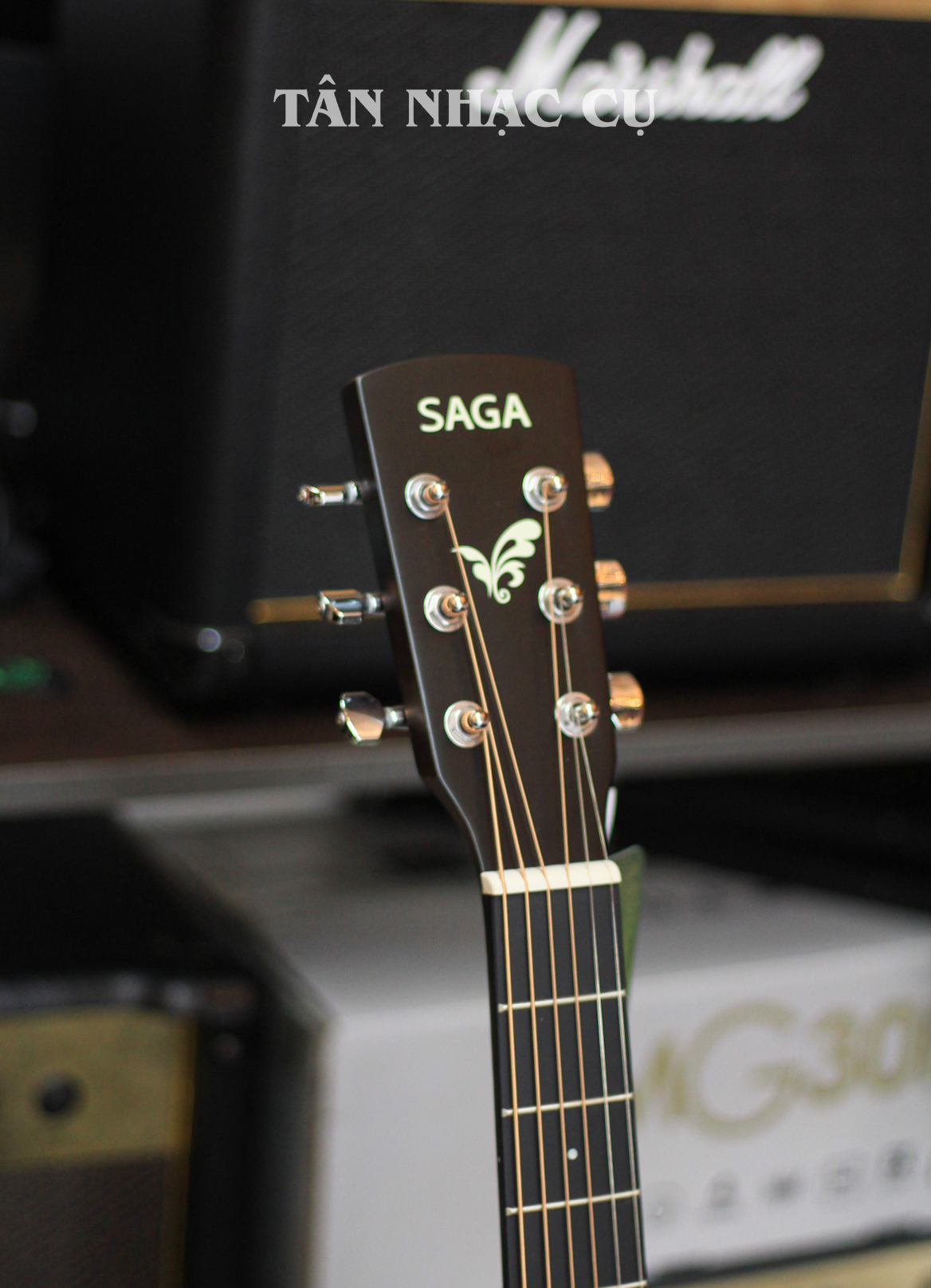 Đàn Guitar Saga GS600E Acoustic, Natural w/Bag