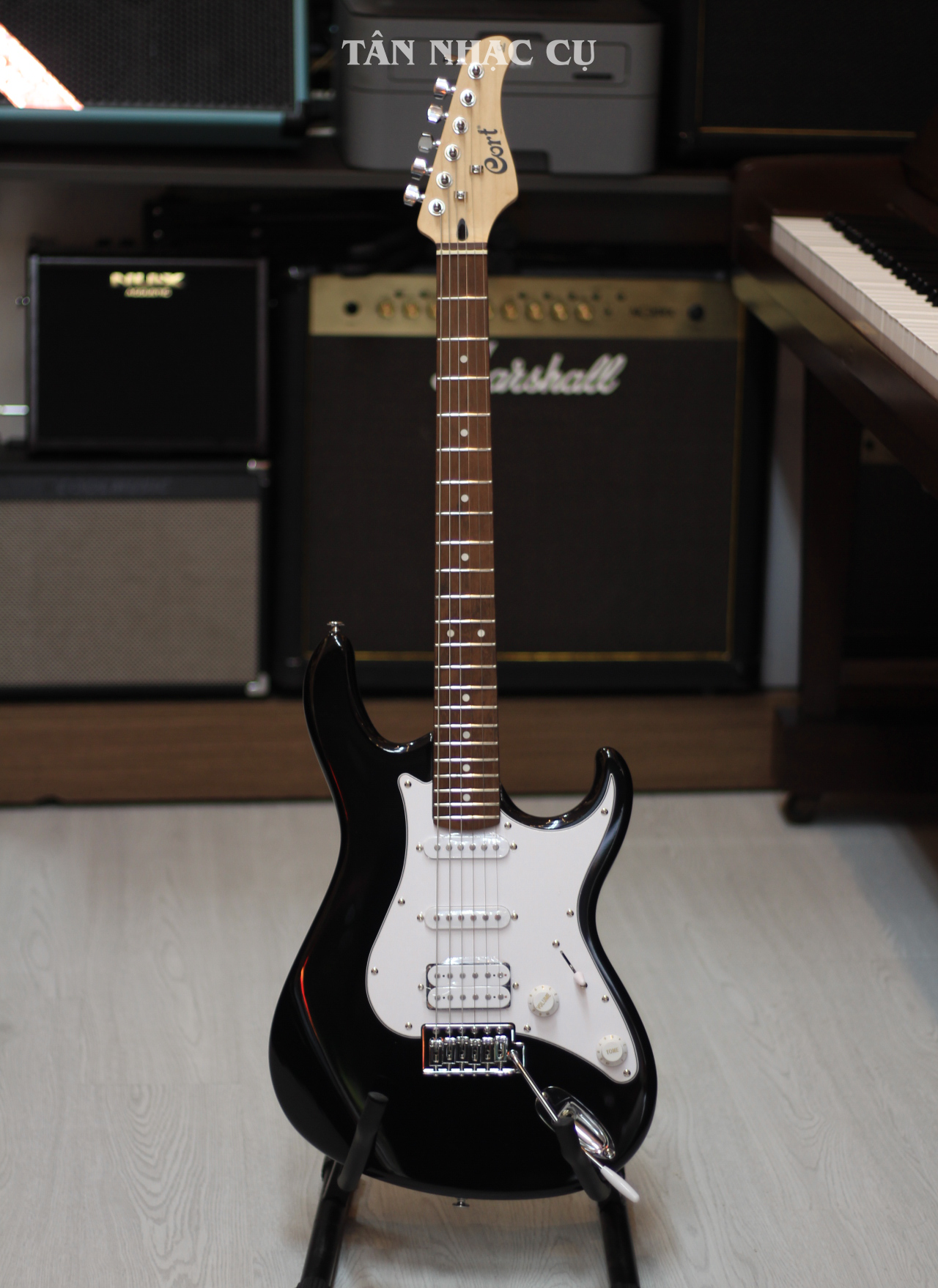 Đàn Guitar Điện Cort G Series G110 HSS Electric Guitar, Jatoba Fingerboard, Artic Black