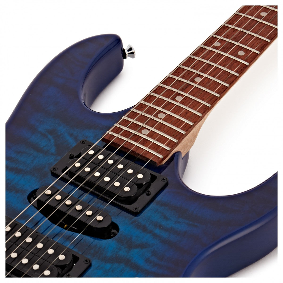 Guitar Điện Ibanez GIO GRX70QA, Purpleheart Fingerboard, Transparent Blue Burst