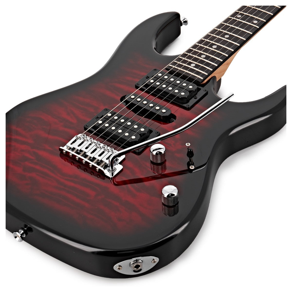 Guitar Điện Ibanez GIO GRX70QA, Purpleheart Fingerboard, Transparent Red Burst