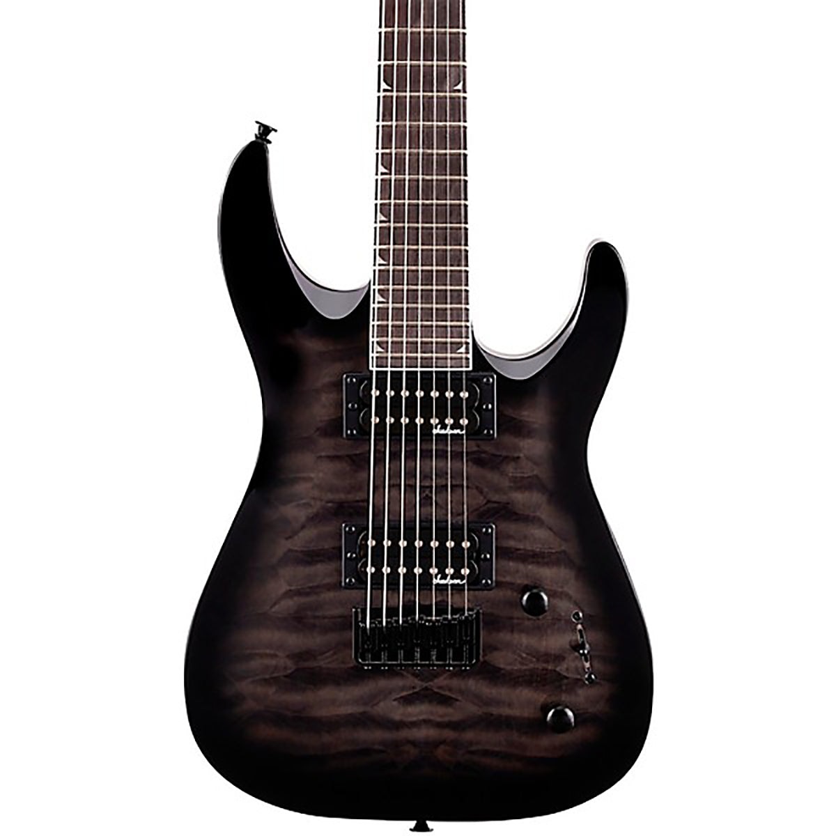 Đàn Guitar Điện Jackson JS Dinky Arch Top JS22Q-7 DKA HT, Amaranth Fingerboard, Transparent Black Burst