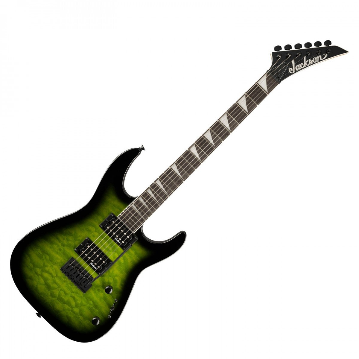 Đàn Guitar Điện Jackson JS Dinky JS20 DKQ 2PT, Amaranth Fingerboard, Transparent Green Burst