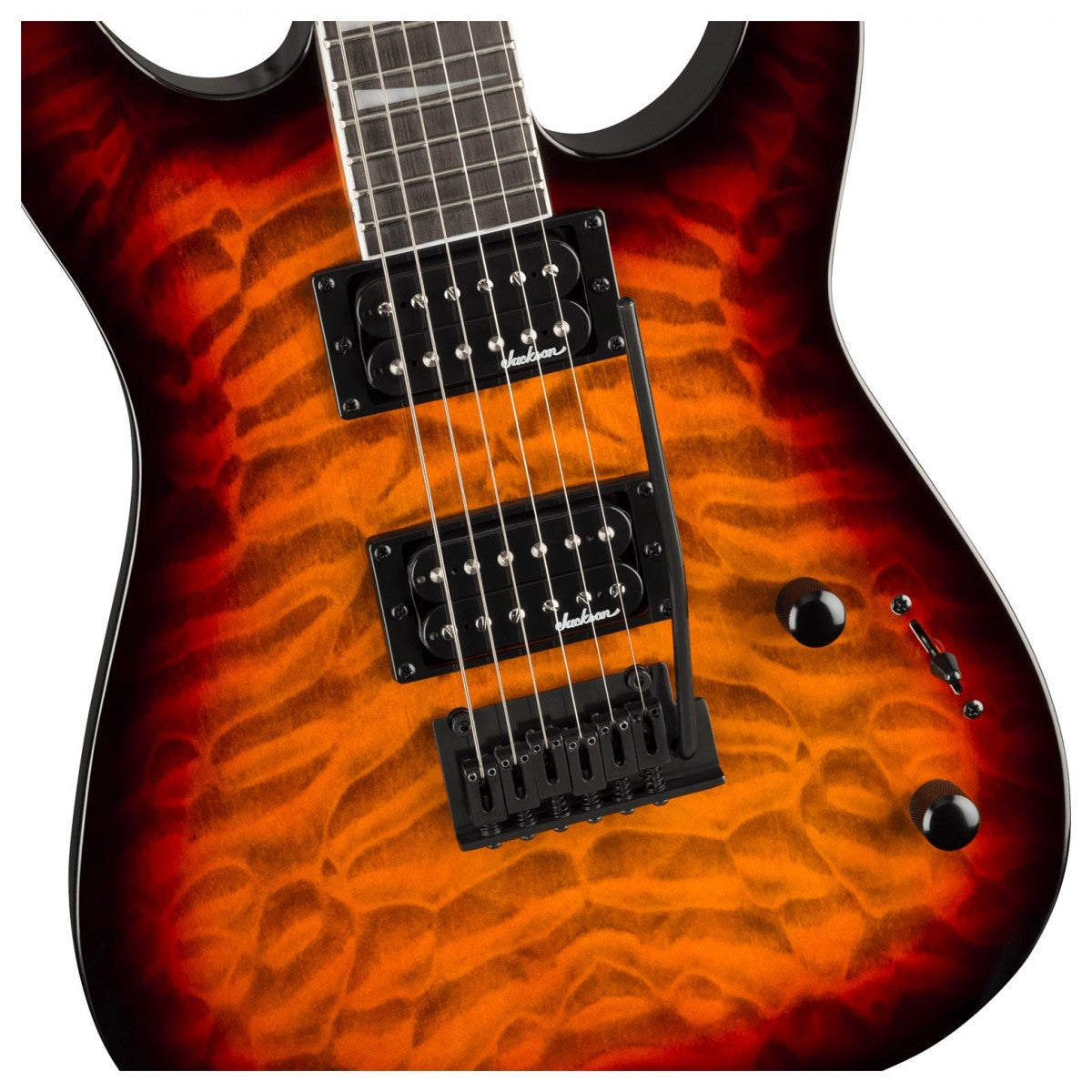 Đàn Guitar Điện Jackson JS Dinky JS20 DKQ 2PT, Amaranth Fingerboard, Transparent Tobacco Burst