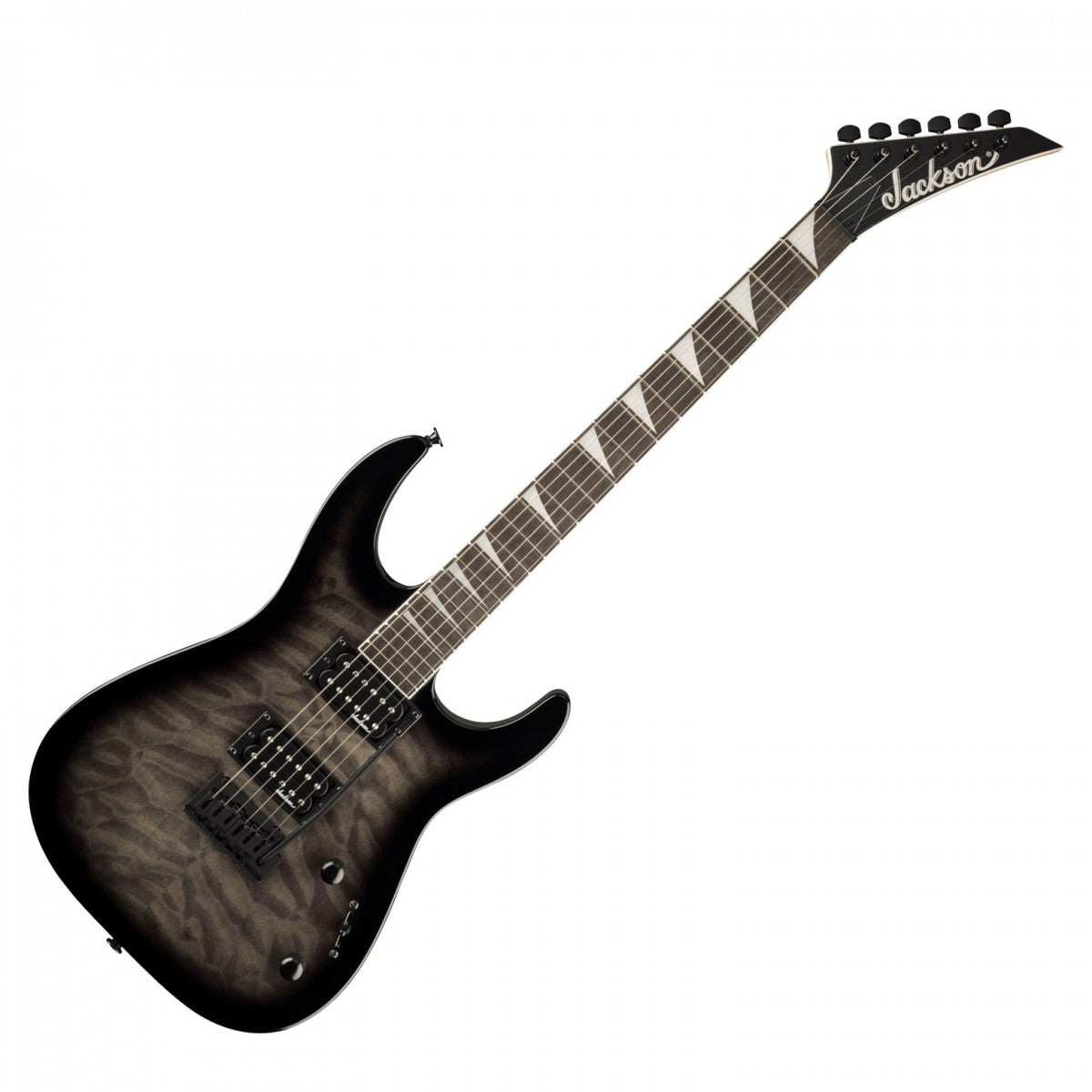 Đàn Guitar Điện Jackson JS Dinky JS20 DKQ 2PT, Amaranth Fingerboard, Transparent Black Burst