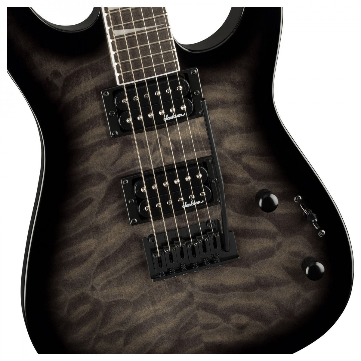 Đàn Guitar Điện Jackson JS Dinky JS20 DKQ 2PT, Amaranth Fingerboard, Transparent Black Burst