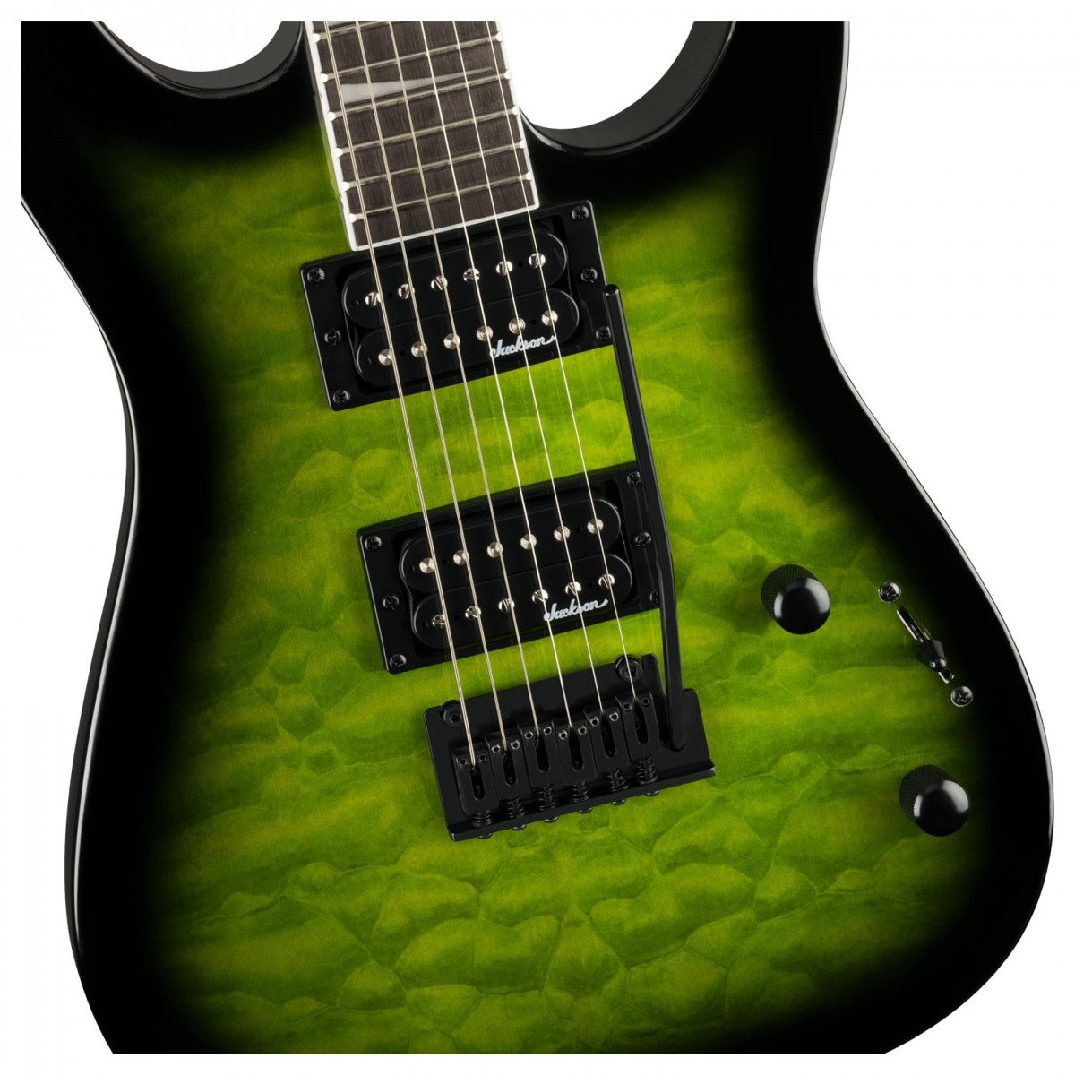 Đàn Guitar Điện Jackson JS Dinky JS20 DKQ 2PT, Amaranth Fingerboard, Transparent Green Burst