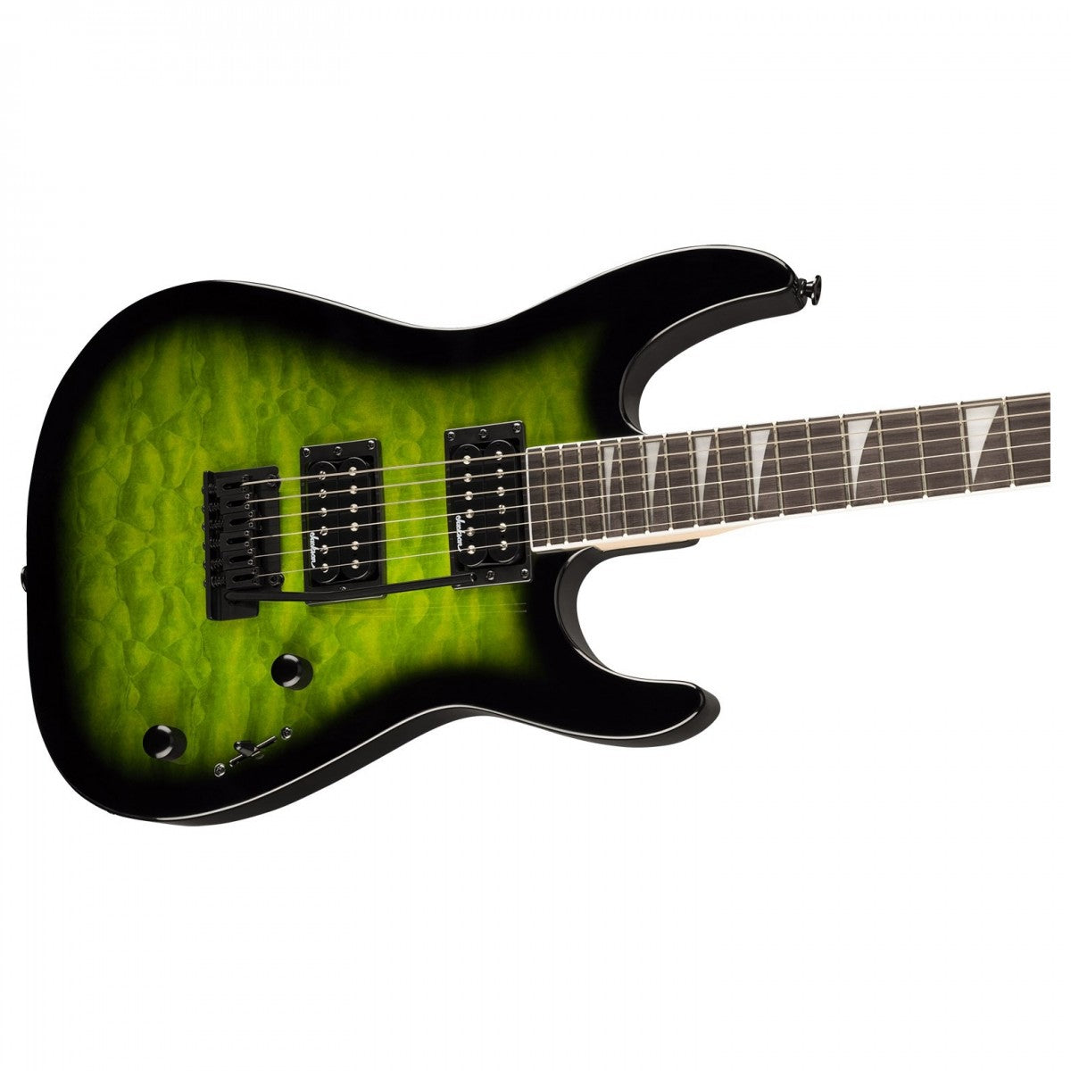 Đàn Guitar Điện Jackson JS Dinky JS20 DKQ 2PT, Amaranth Fingerboard, Transparent Green Burst