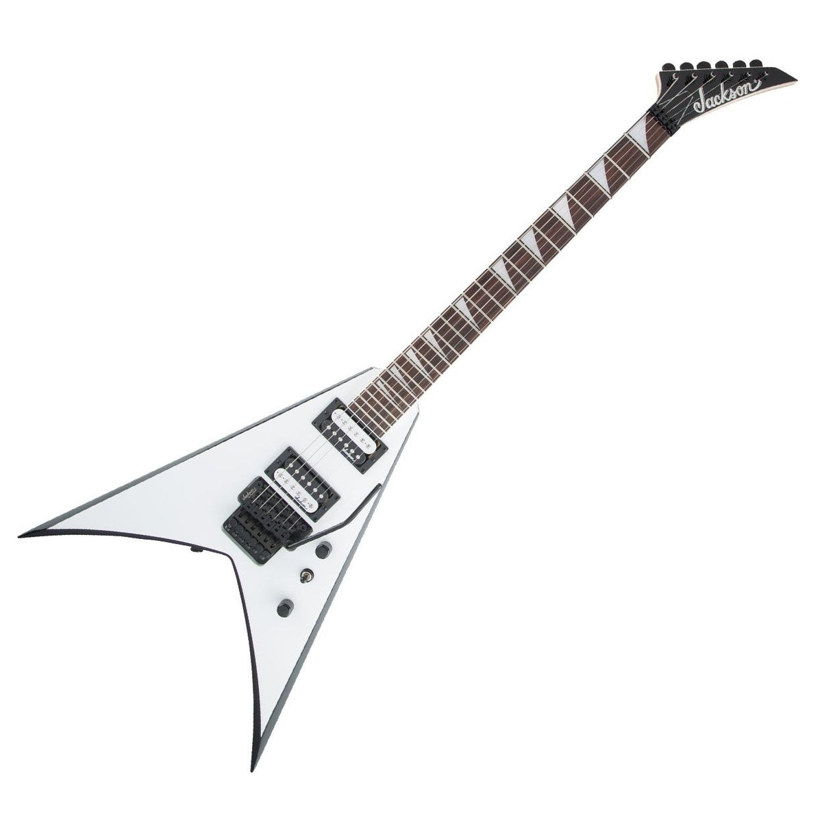 Đàn Guitar Điện Jackson JS King V JS32, Rosewood Fingerboard, White with Black Bevels