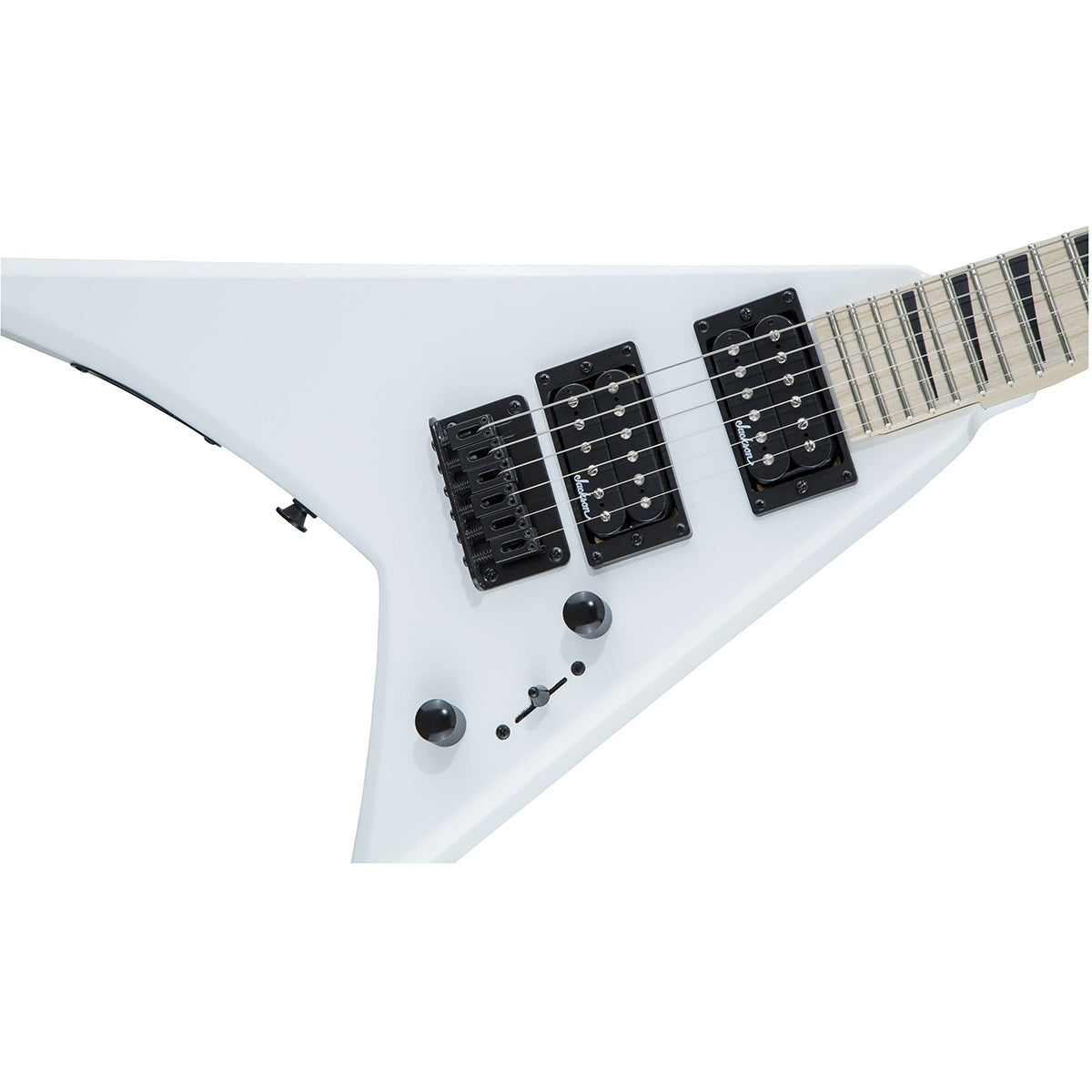 Đàn Guitar Điện Jackson JS RR Minion JS1XM, Black Sharkfins Fingerboard, Snow White