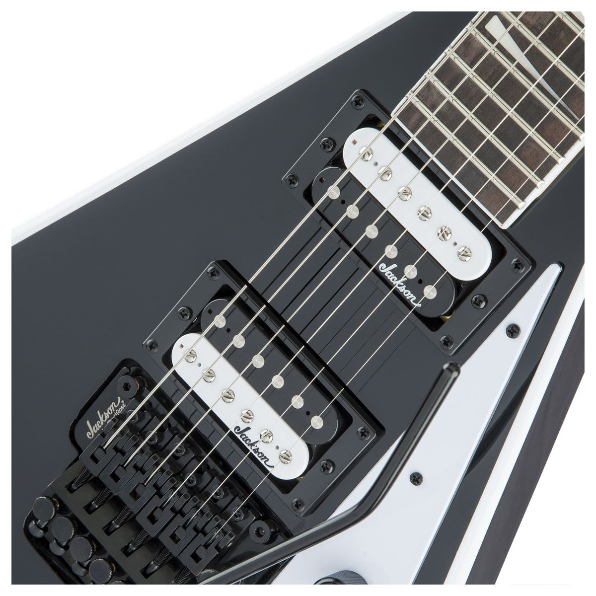 Đàn Guitar Điện Jackson JS Rhoads JS32 LH, Amaranth Fingerboard, Black with White Bevels