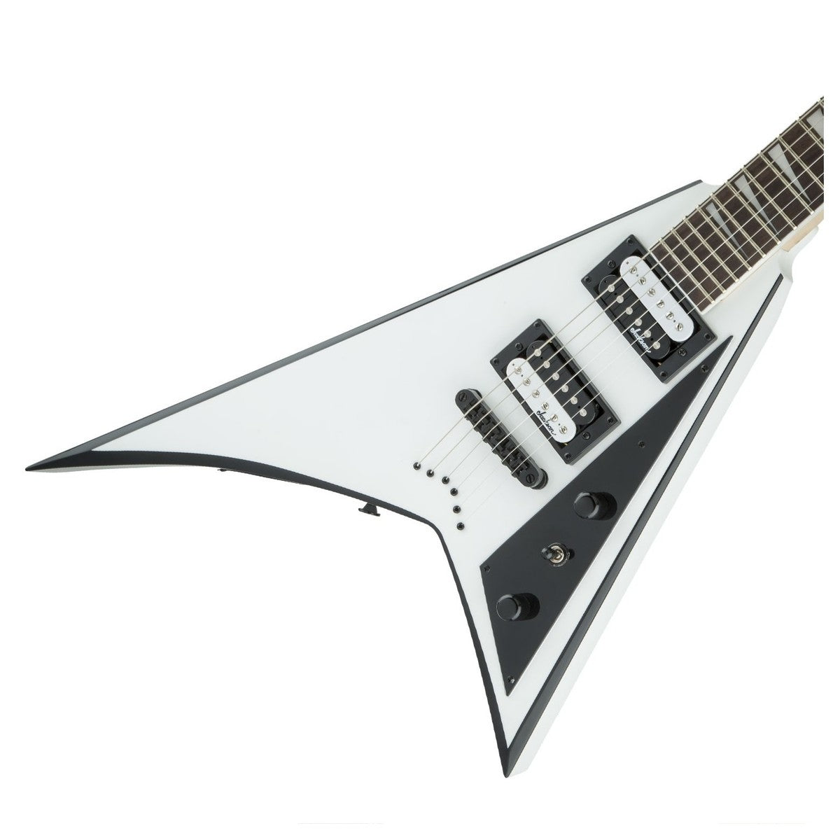 Đàn Guitar Điện Jackson JS Rhoads JS32T, Amaranth Fingerboard, White with Black Bevels