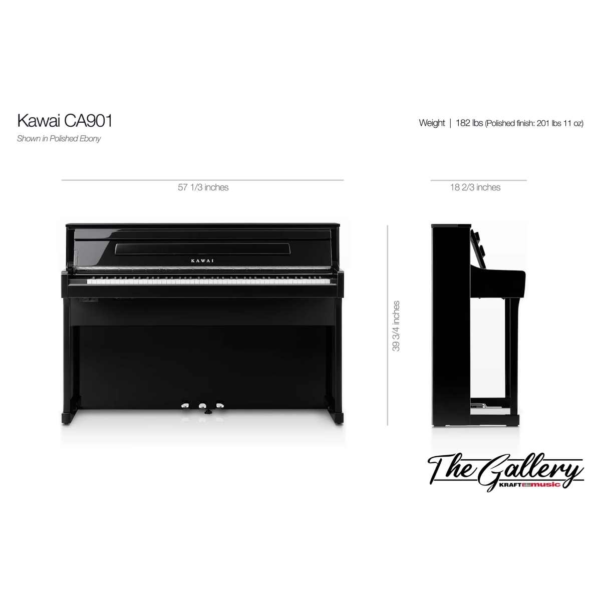 Kawai CA901 Digital Piano - Rosewood