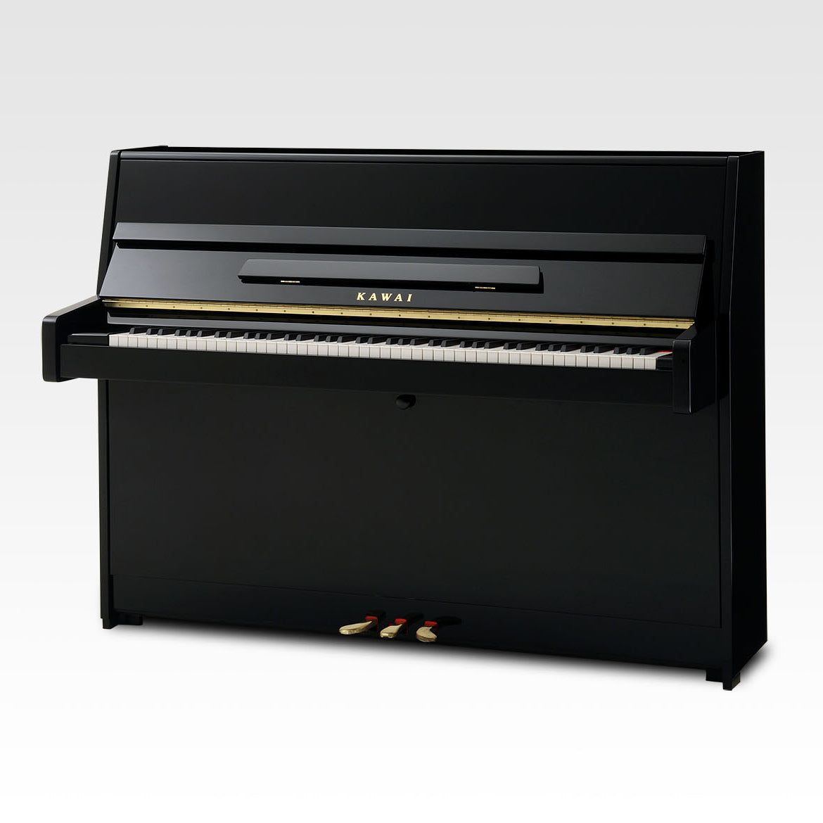 Toàn cảnh đàn piano KAWAI K15E màu đen bóng polished ebony tại Tân Nhạc CỤ