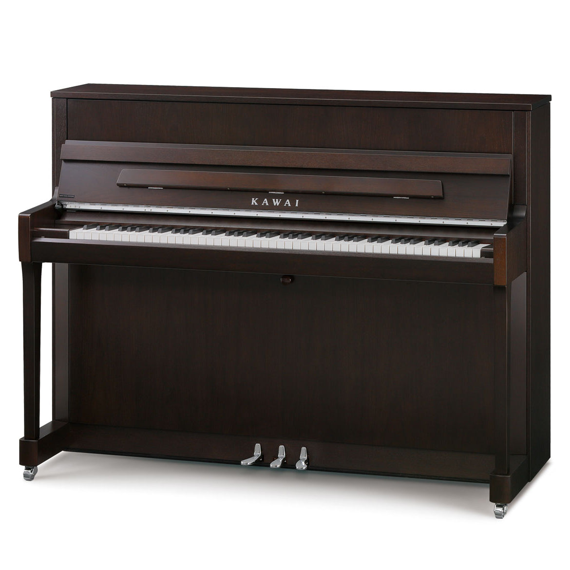 Toàn cảnh đàn piano KAWAI K200 màu gỗ Óc Chó Dark Walnut Open Pore tại Tân Nhạc Cụ