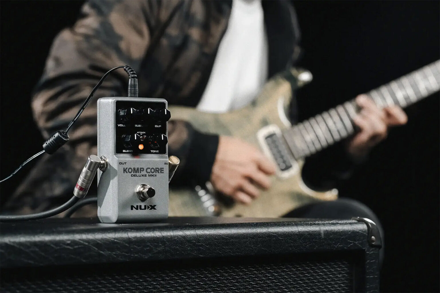 Pedal Guitar Nux Komp Core Deluxe MKII, Transparent Compressor Pedal