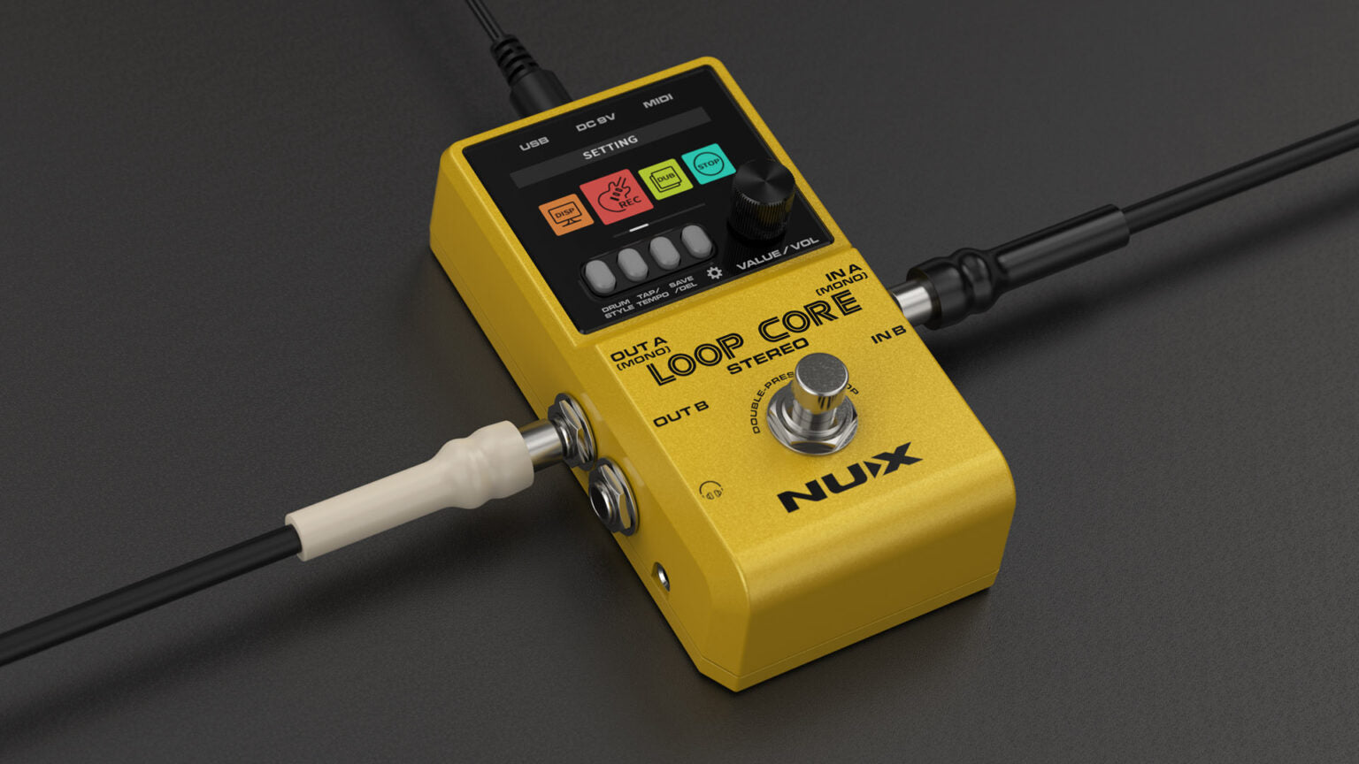 Pedal Guitar Nux Loop Core Stereo, Stereo Looper With MIDI Control