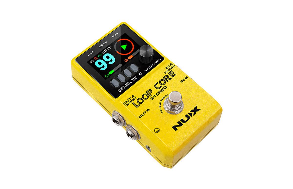 Pedal Guitar Nux Loop Core Stereo, Stereo Looper With MIDI Control