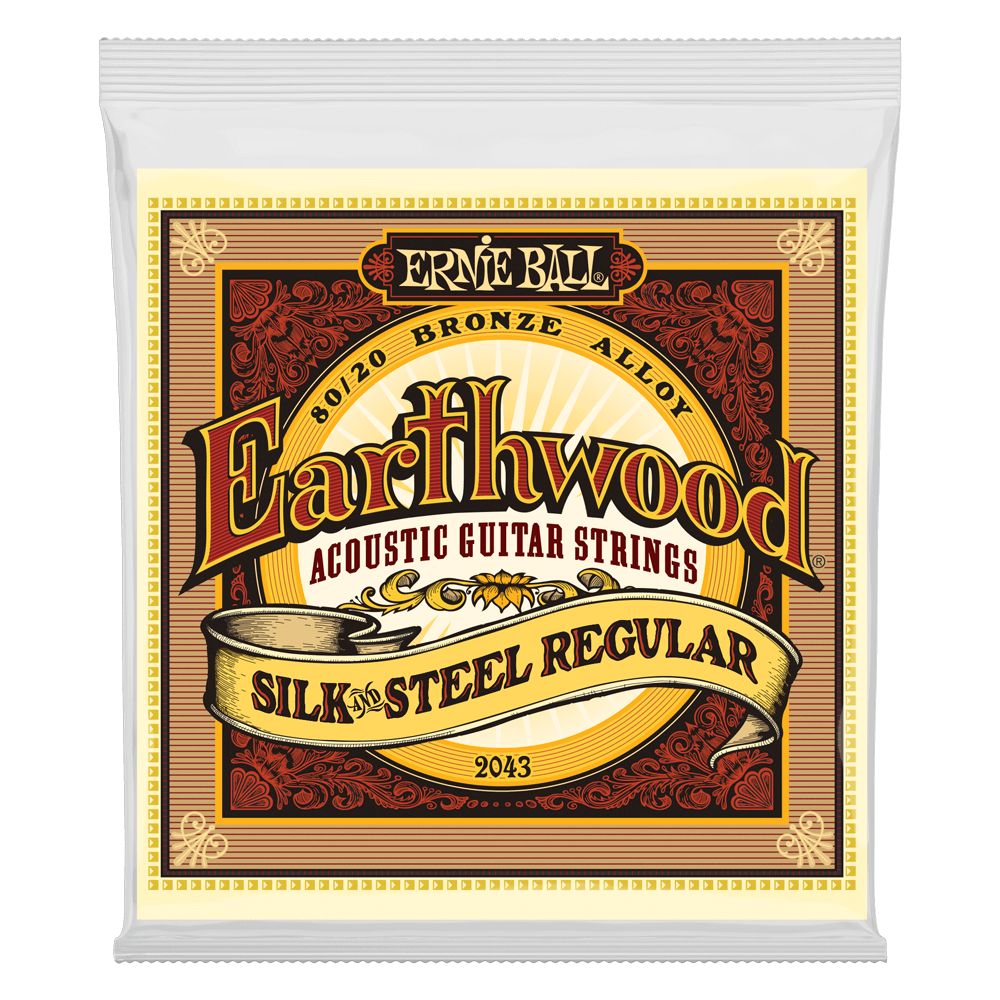  Dây Đàn Guitar Acoustic Ernie Ball Earthwood Silk and Steel Regular, 13-56 