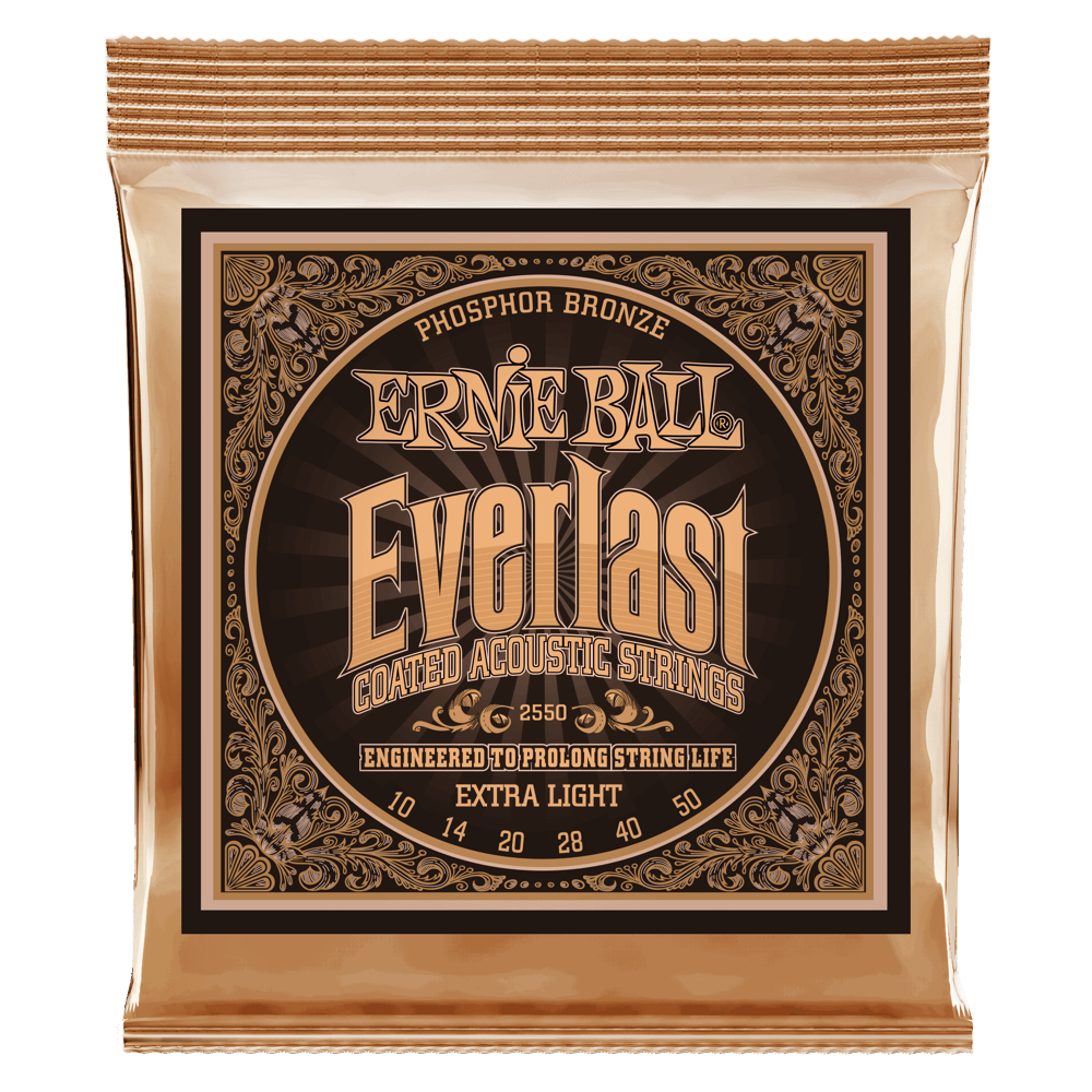 Dây Đàn Guitar Acoustic Ernie Ball Everlast Extra Light Coated Phosphor Bronze, 10-50