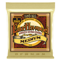 Dây Đàn Guitar Acoustic Ernie Ball Earthwood 80/20 Bronze - .013-.056 Medium (3-pack)