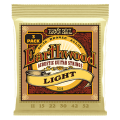 Dây Đàn Guitar Acoustic Ernie Ball 3004 Earthwood 80/20 Bronze - .011-.052 Light  3-Pack