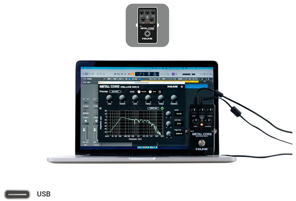 Pedal Guitar Nux Metal Core Deluxe MKII, Preamp Pedal