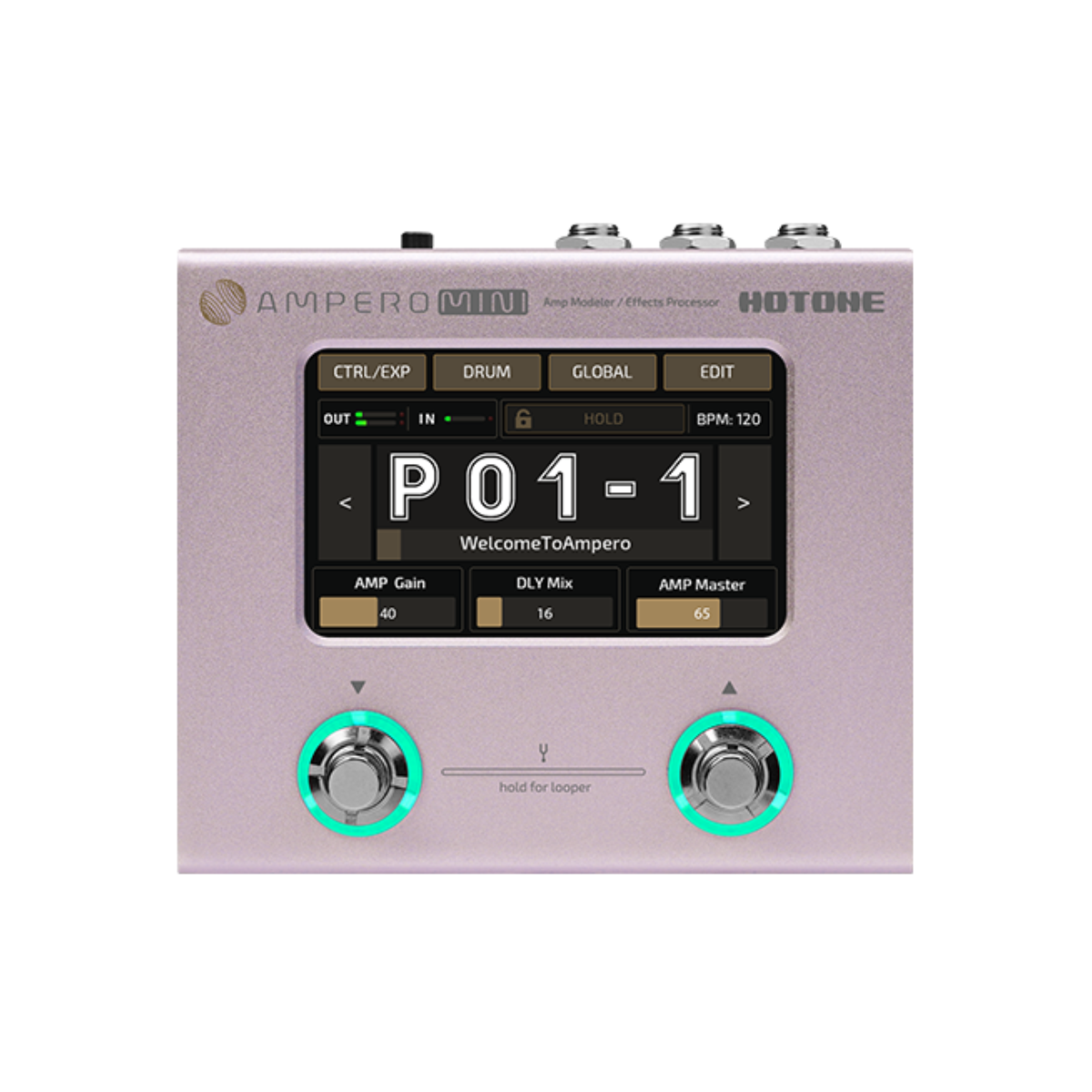 Pedal Guitar Hotone Ampero Mini MP50, Purple Taro