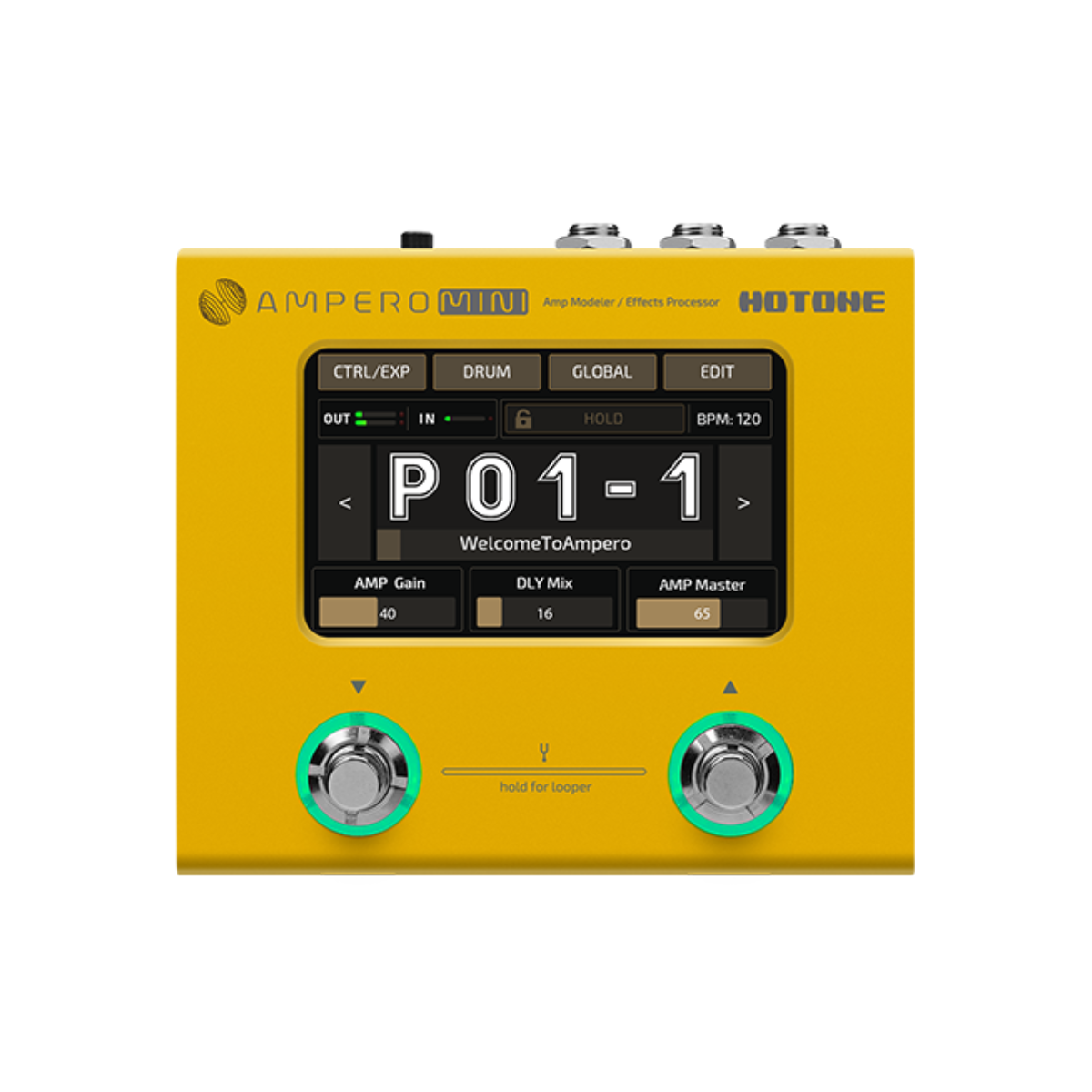 Pedal Guitar Hotone Ampero Mini MP50, Marigold