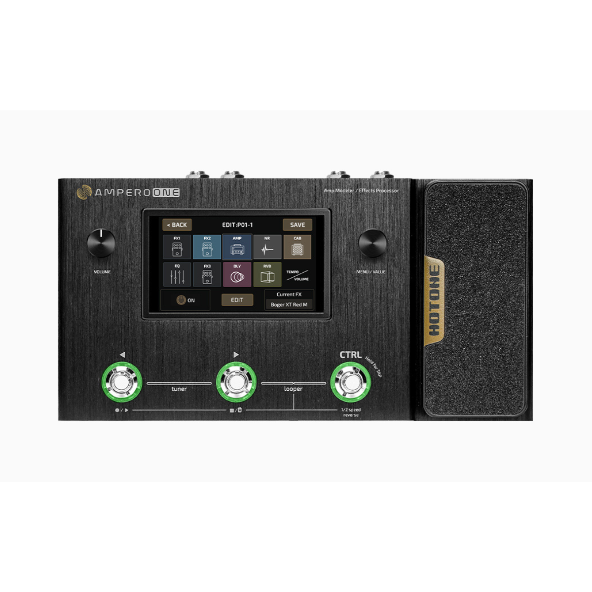 Pedal Guitar Hotone Ampero One MP80 Amp Modeler and Effects Processor