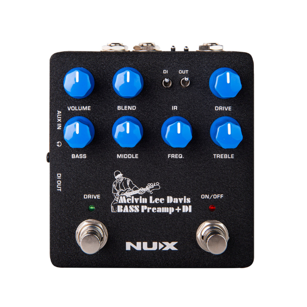 Pedal Guitar Bass Nux MLD Bass Preamp + DI NBP5, Melvin Lee Davis Signature