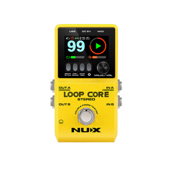 Pedal Guitar Nux Loop Core Stereo, Stereo Looper With MIDI Control