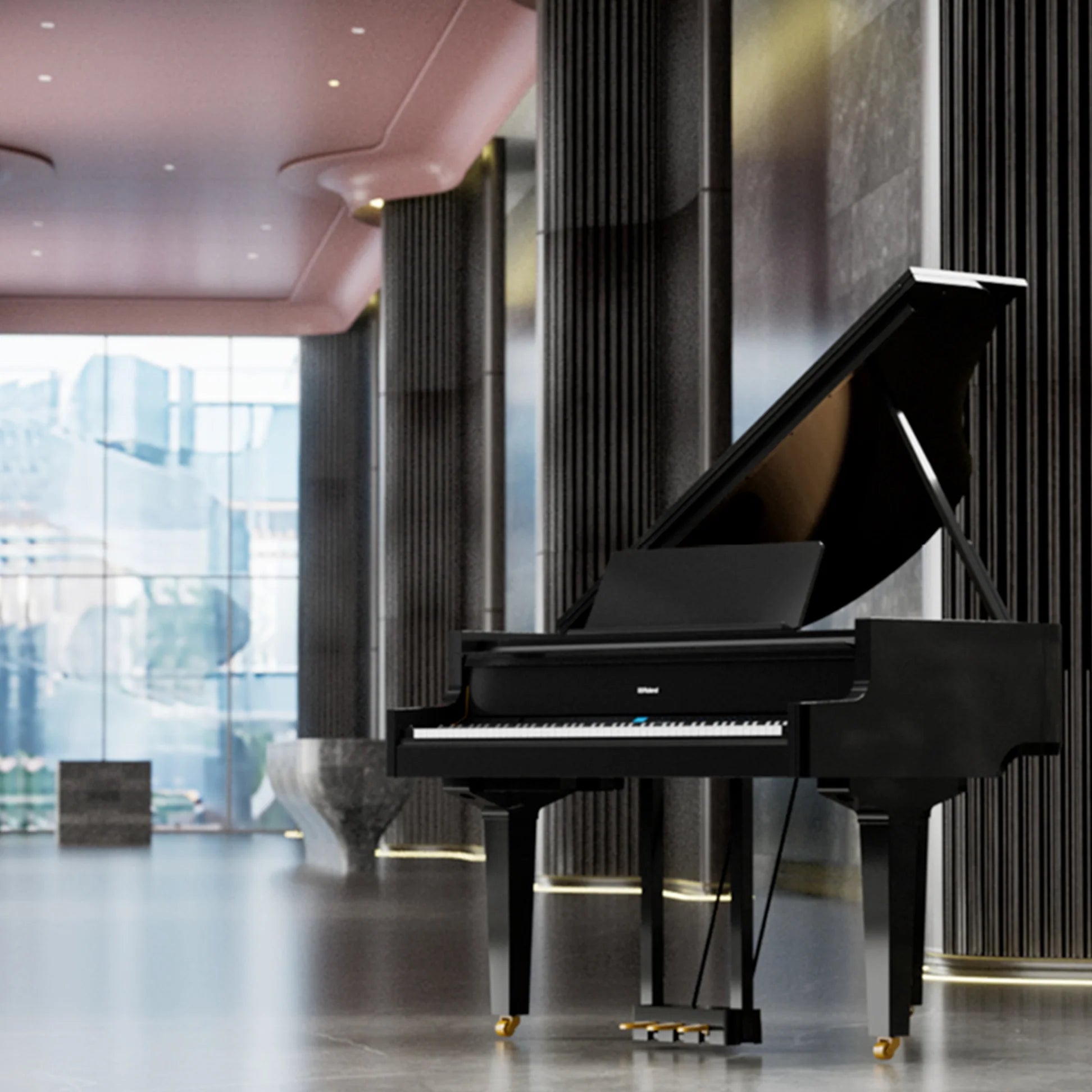 Roland GP-9M Digital Grand Piano Polished Ebony