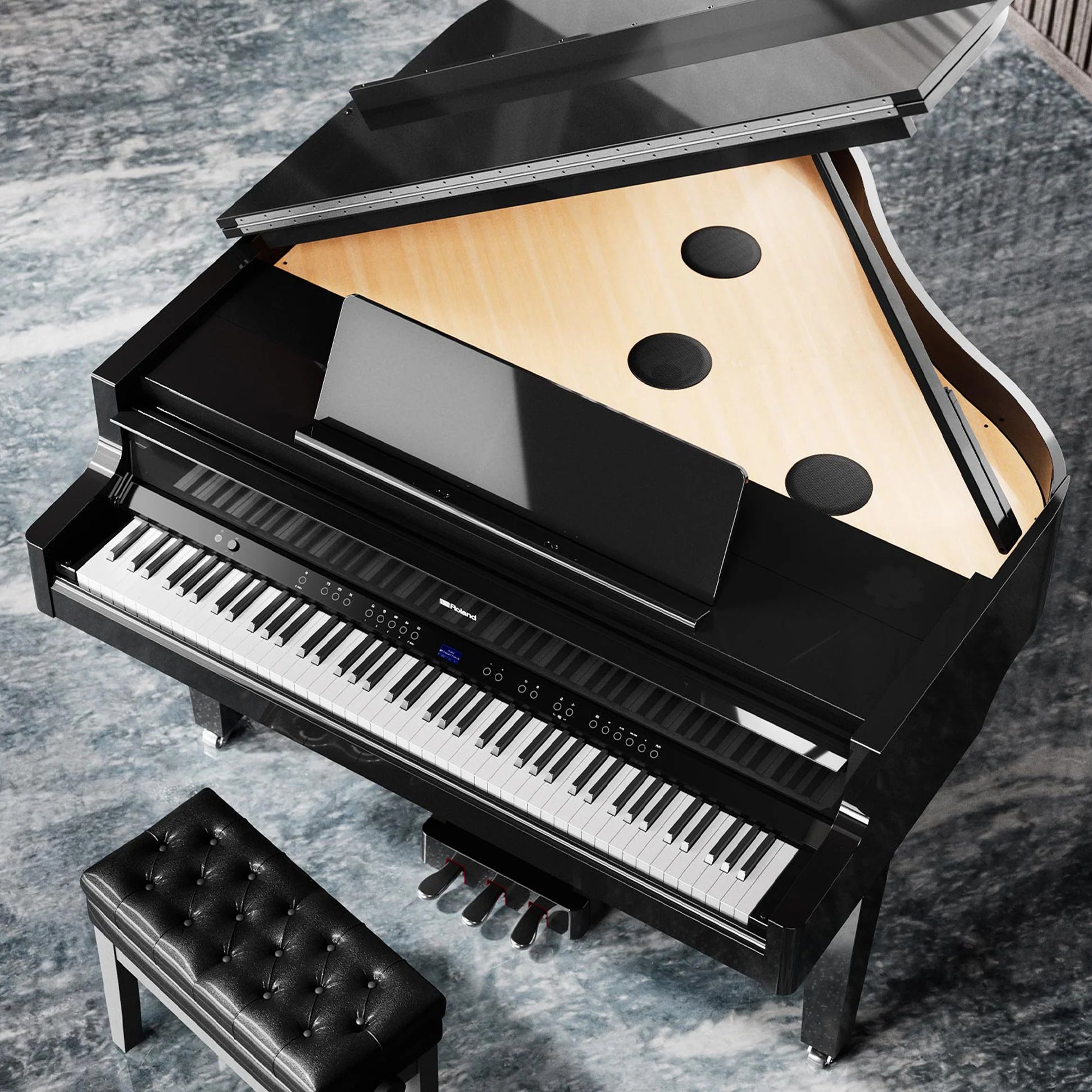 Roland GP-9M Digital Grand Piano Polished Ebony