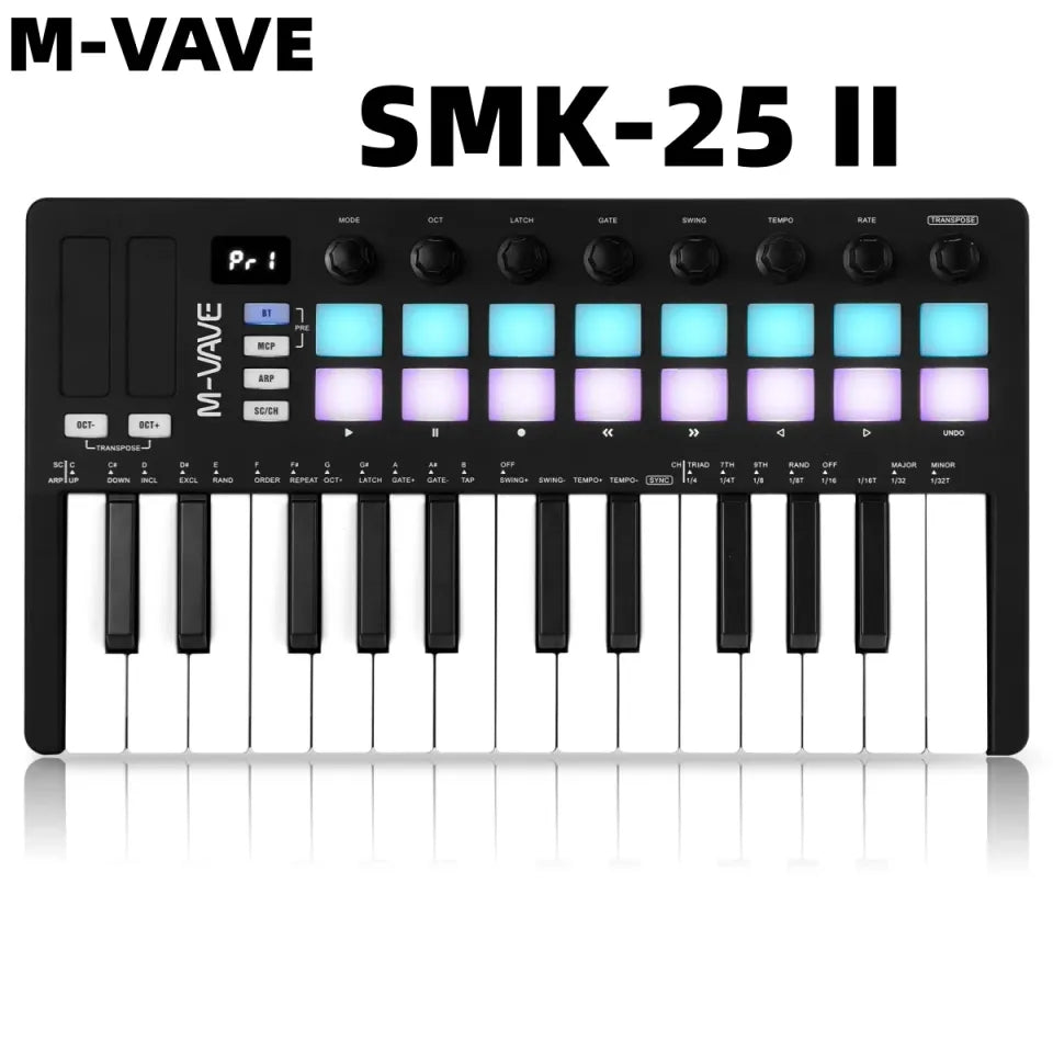 Midi Keyboard Controller M-VAVE SMK25 II MK3