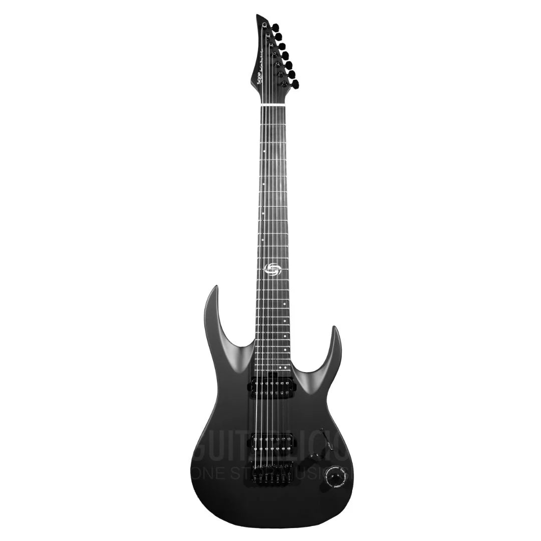 Đàn Guitar Điện Sqoe SEIB 7S 7 Strings Series HH Electric Guitar, Carbonized Roasted Maple, Satin Black