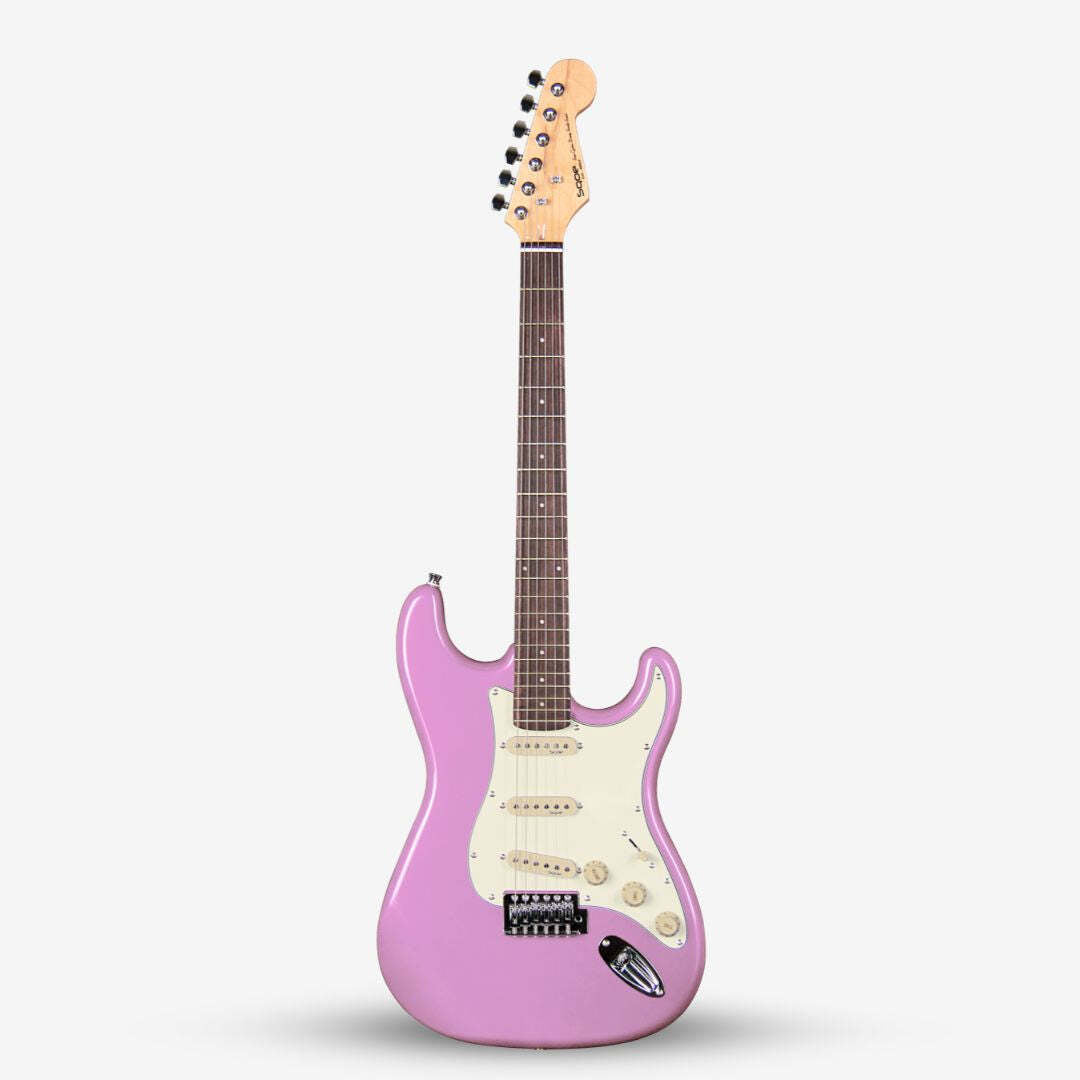 Đàn Guitar Điện Sqoe SEST200 SSS Electric Guitar,  Rosewood Fingerboard, Pink