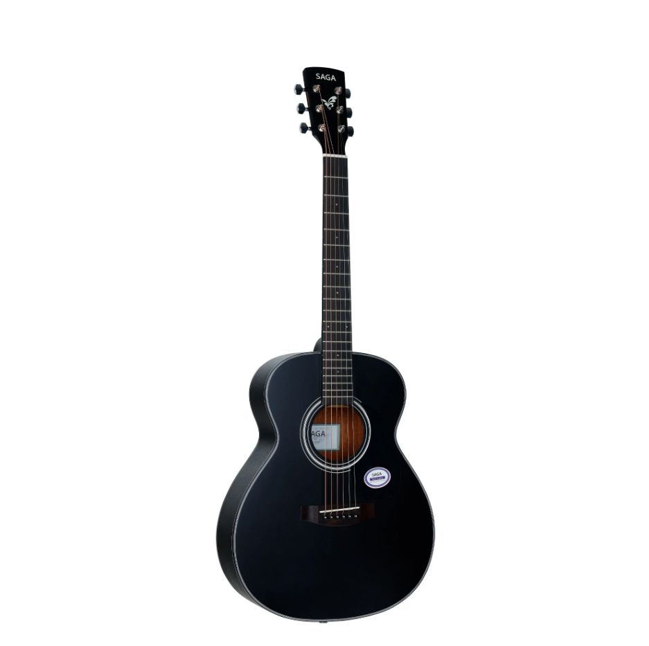 Đàn Guitar Saga GS600E Acoustic, Black w/Bag