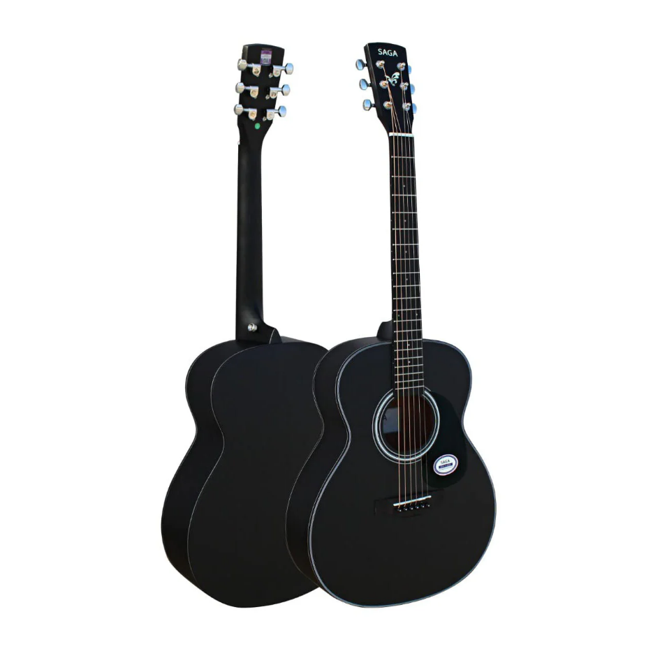 Đàn Guitar Saga GS600E Acoustic, Black w/Bag