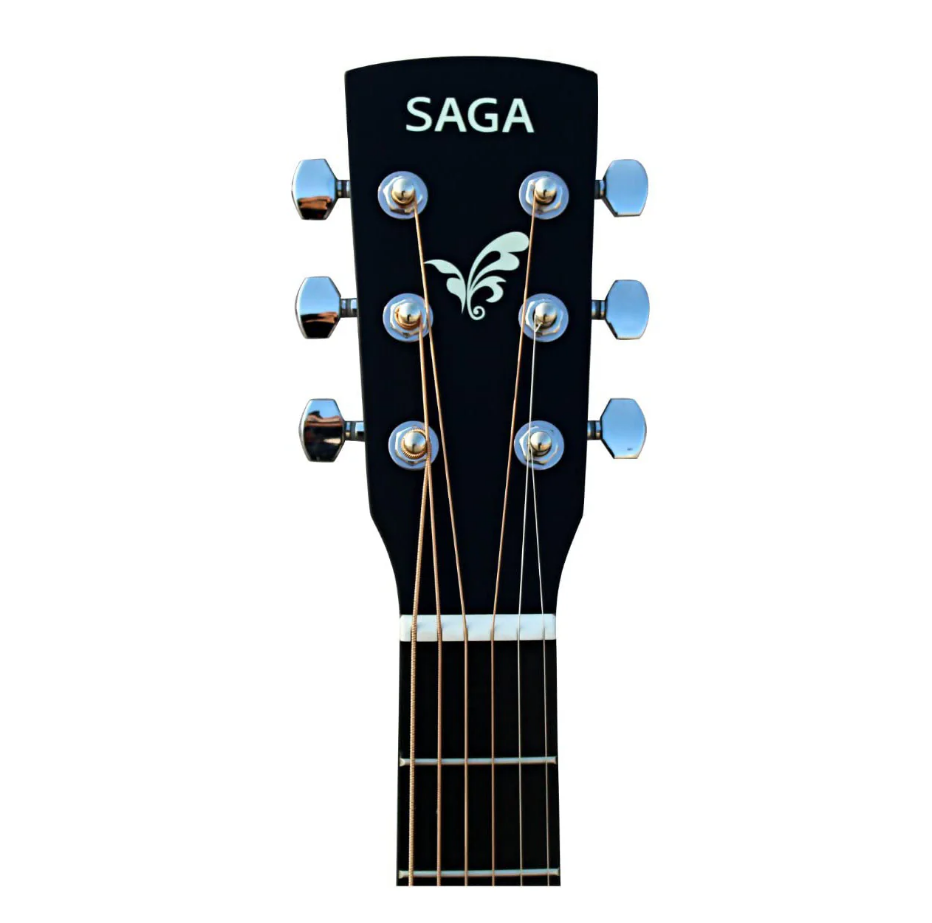 Đàn Guitar Saga GS600E Acoustic, Black w/Bag