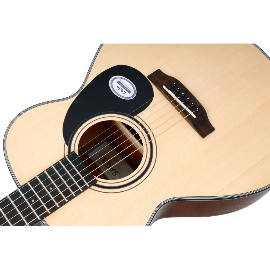Đàn Guitar Saga GS600E Acoustic, Natural w/Bag